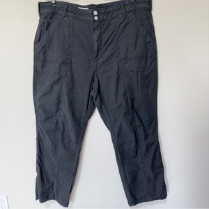 Pilcro Black Cropped Utility Trousers